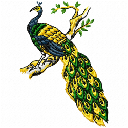 Peacock Embroidery Design 4